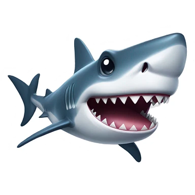 Smiling shark sticker