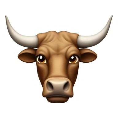 Bull head with the letter a sticker