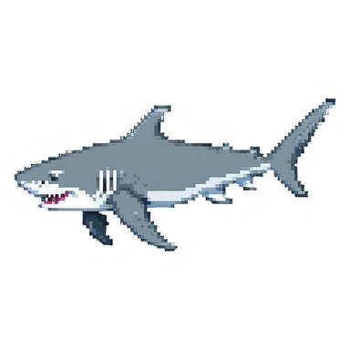 walking shark sticker