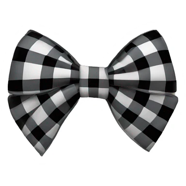 Plaid bow sticker