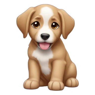 New year puppy sticker