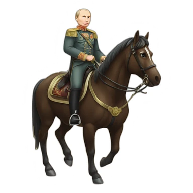 Putin monta a caballo sticker