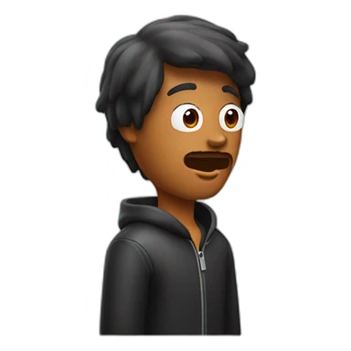 Une personne noir qui lèche un hot dog sticker