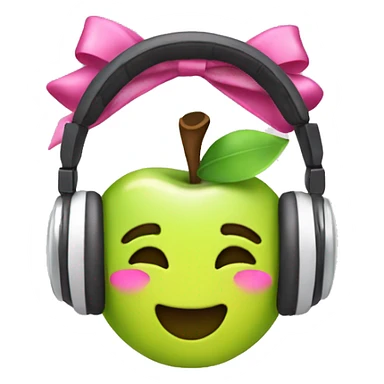 apple headphones with coquette bows sticker