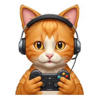 Gamer cat emoji  sticker