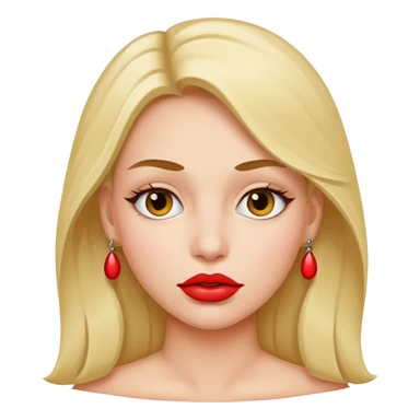 woman having pin on the lips sticker