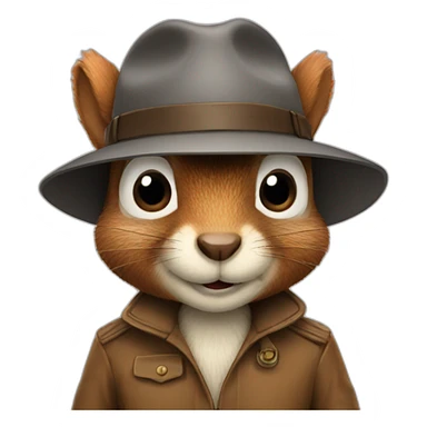 squirrel-detective sticker