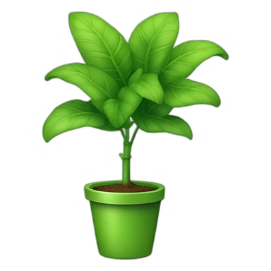 planta de color verde que arriba tenga letar A sticker