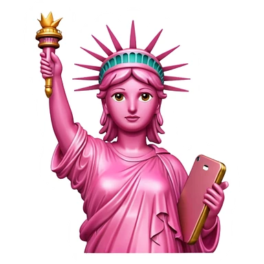 Pink Statue of Liberty sticker