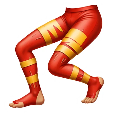 Legs with road rash sticker