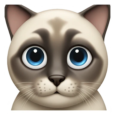 Fat blue eyes siamese sticker