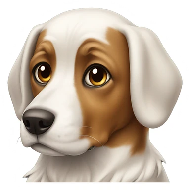 dog weiss braun sticker