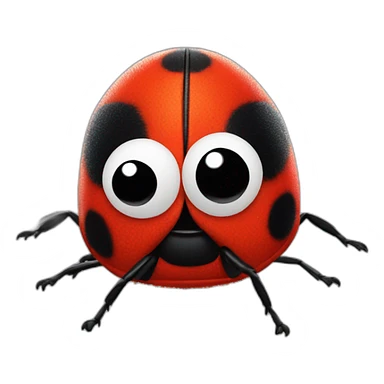 Pixar ladybug hairy sticker