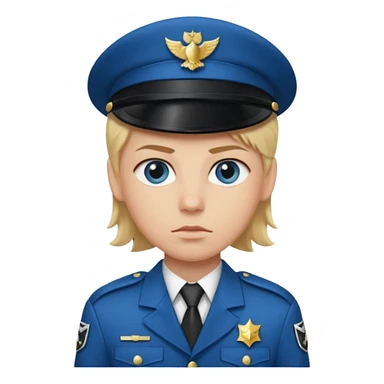 Blonde hair, blue eyed, SS officer sticker