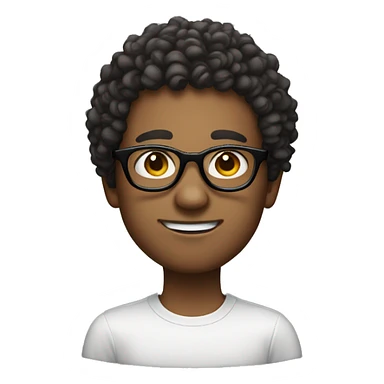 Spects, innocent and curly hair  sticker