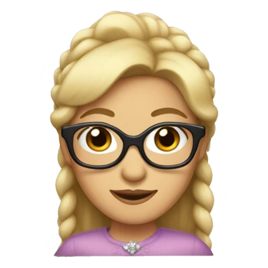 princess wearing glasses  sticker