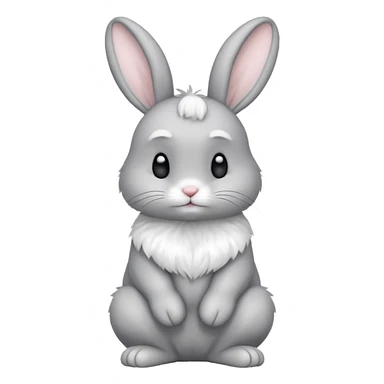 grey bunny  sticker