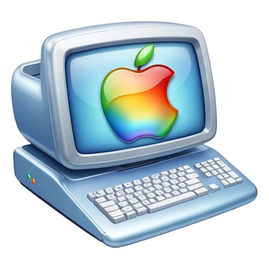 Y2K Apple computer sticker