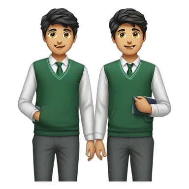 School students of pakistan boys sticker