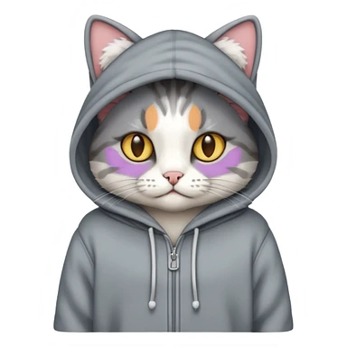 Cat wearing hoodie  sticker