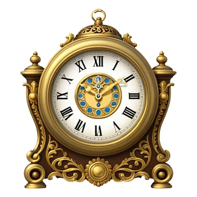 antique clock ornate. sticker