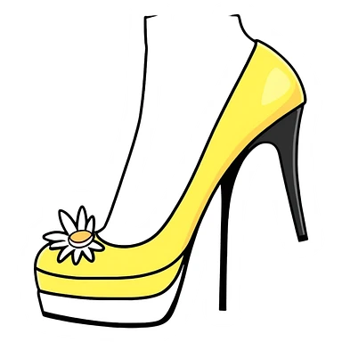 Spongbob with hig heels sticker