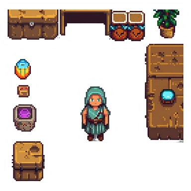 A Dota 2 player with a stone-faced look, surrounded by in-game items sticker