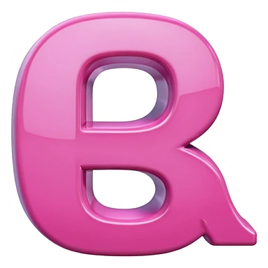 mix color pinks 3d letter p sticker