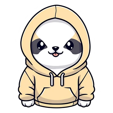 Shichon in a hoodie  sticker