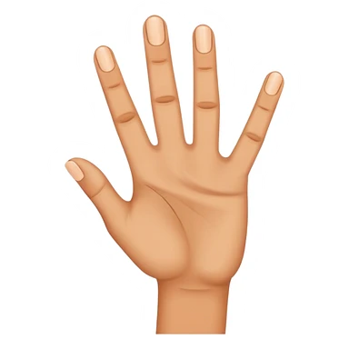 Showing 4 fingers  sticker