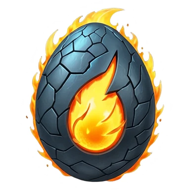 Elemental Dark-type-Electric-type natural Pokémon-Fakémon-creature dragon flame egg sticker