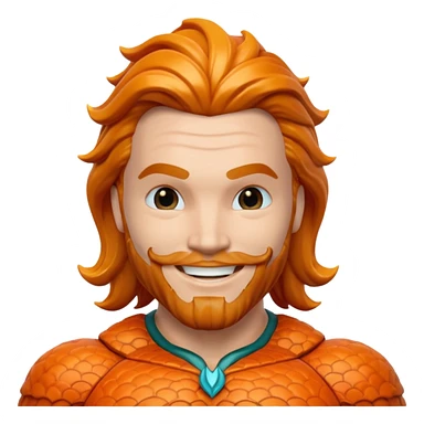 Aquamen happy head face 3d sticker