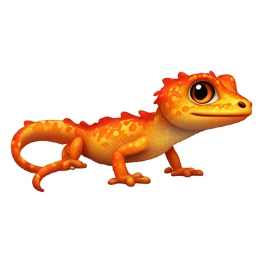 Cute fire gecko from frozen sticker