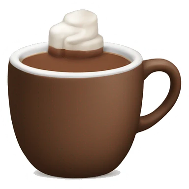 Cup of hot chocolate in brown mug sticker