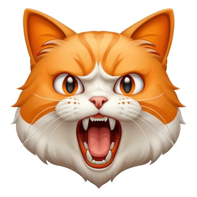 Chat qui crie de toute ses forces sticker