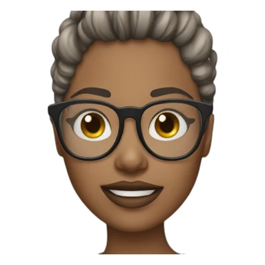 Hot girl with glasses sticker