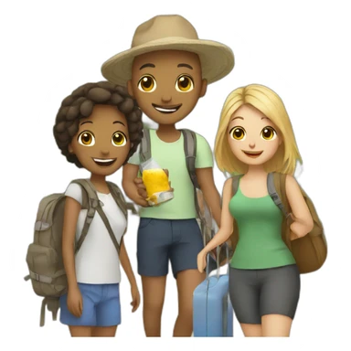 travel with friends sticker