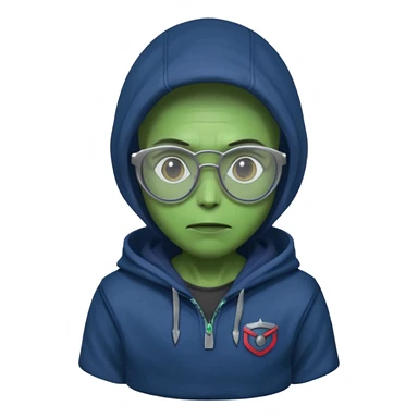 alien wear hoodie and glasses in guardian of the galaxy sticker