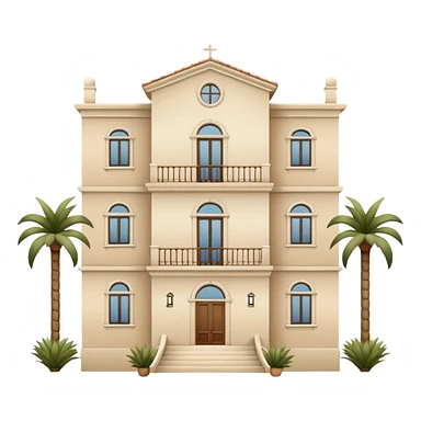 white 3 floor villa sticker