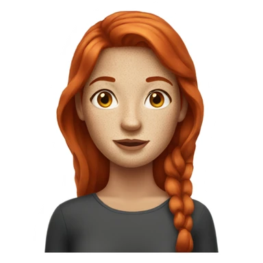 Red hair woman with freckles  sticker