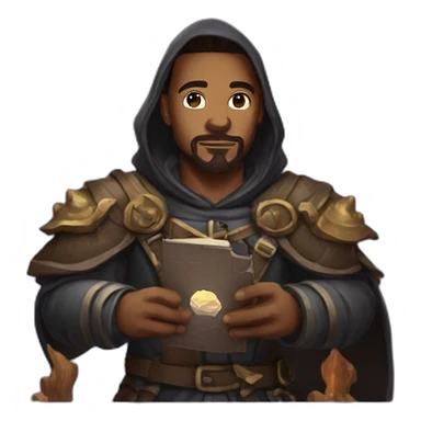 dungeon master in front of dungeon master screen sticker