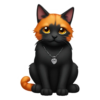 goth orange cat  sticker