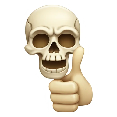 Skull thumbs up  sticker