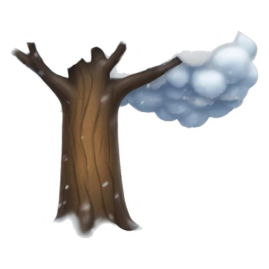 Tree covered in snow  sticker