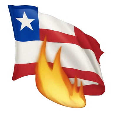 Bandera cubana flameando sticker