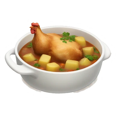 chicken chunk stew with potatoes sticker