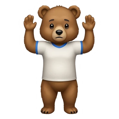 sportman bear with tshirt sticker