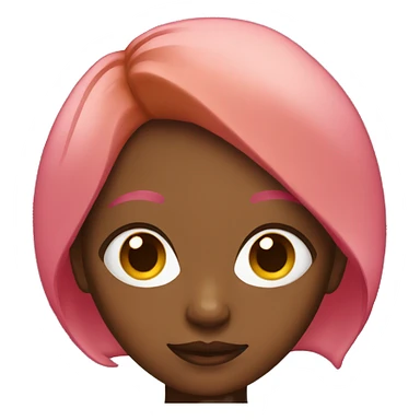 black girl with ginger hair with two pink streaks  sticker