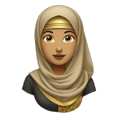 Hijabi pharaohnic girl. sticker