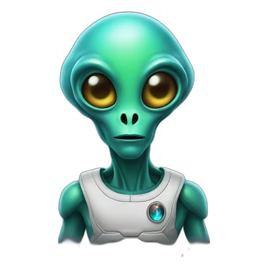 Alien in space sticker
